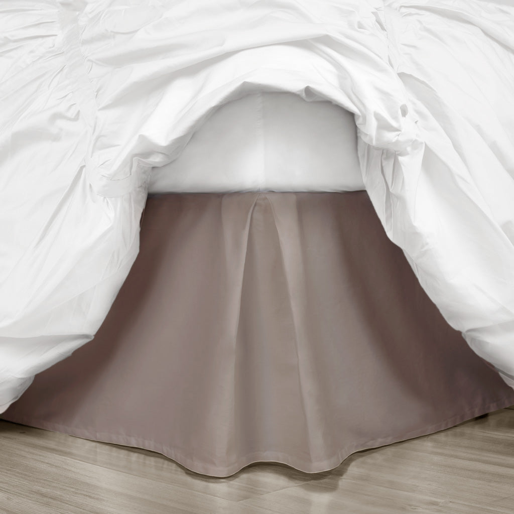 Bedroom inspiration and bedding decor | Hazelnut Pleated Bed Skirt Duvet Cover | Crane and Canopy