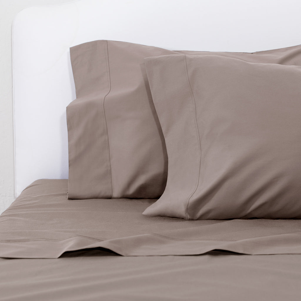 Bedroom inspiration and bedding decor | Hazelnut 400 Thread Count Fitted Sheets | Crane and Canopy