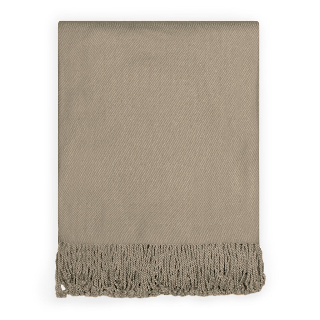 Bedroom inspiration and bedding decor | The Warm Taupe Fringed Throw Blanket Duvet Cover | Crane and Canopy