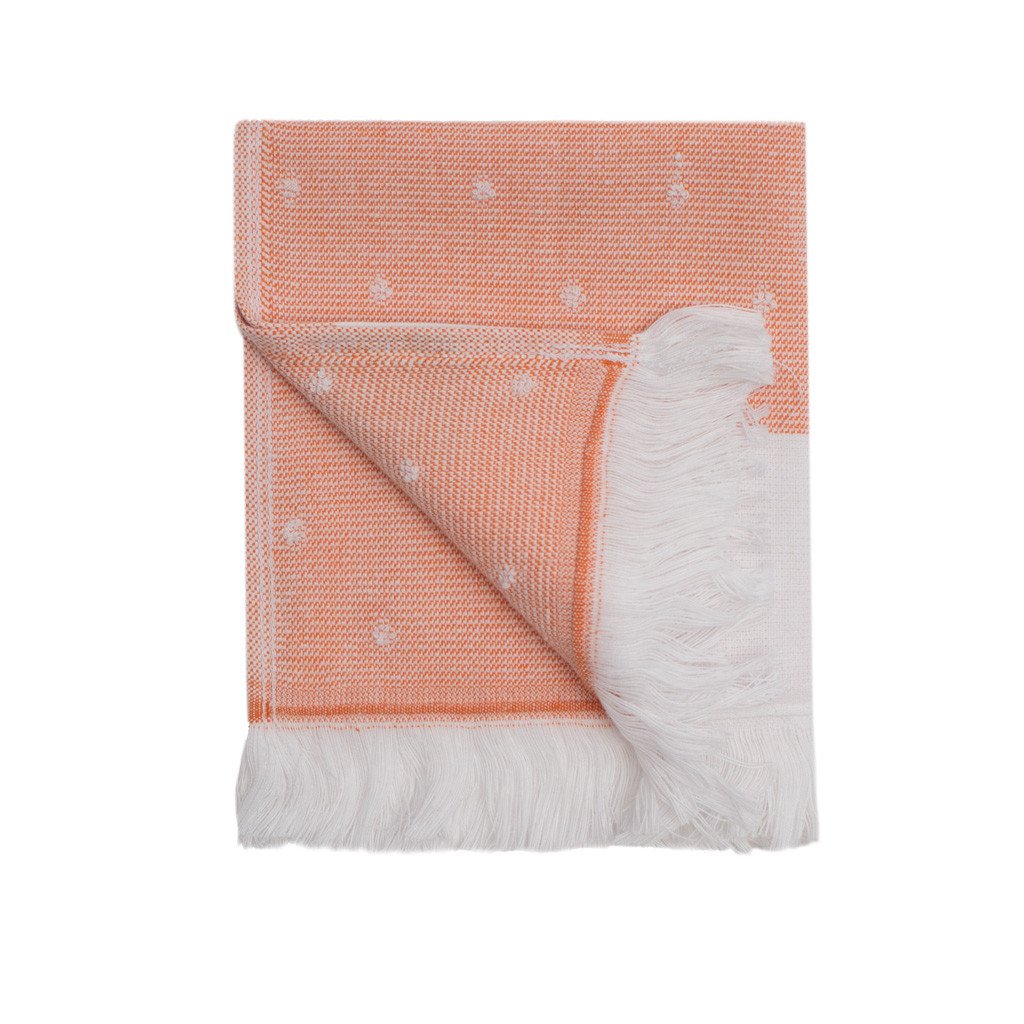 Bedroom inspiration and bedding decor | Coral Dot Fouta Washcloth Duvet Cover | Crane and Canopy