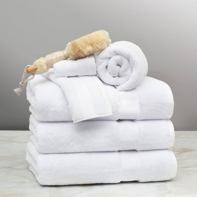 Classic White Towel Essentials Bundle (2 Wash + 2 Hand + 2 Bath Towels)-N/A