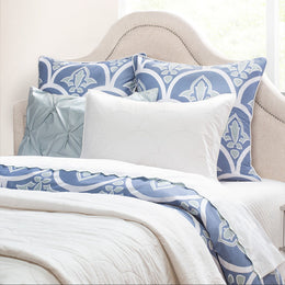 Soft White Scalloped Quilt Sham Pair