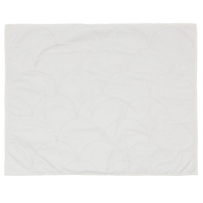 Soft White Scalloped Quilt Sham Pair