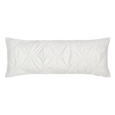 The Soft White Pintuck Extra Long Lumbar Throw Pillow