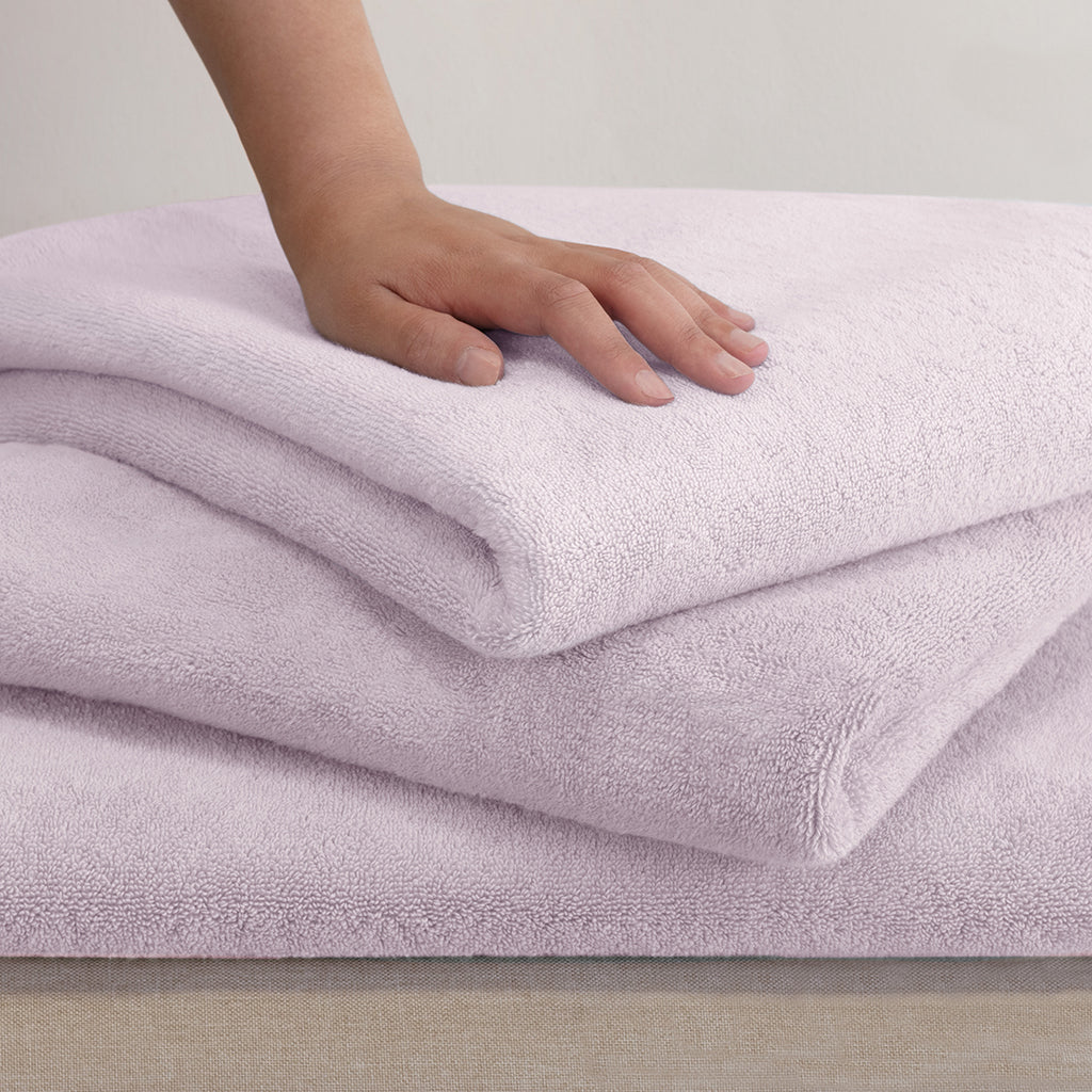 Bedroom inspiration and bedding decor | Plush Wisteria Purple Bath Sheets | Crane and Canopy