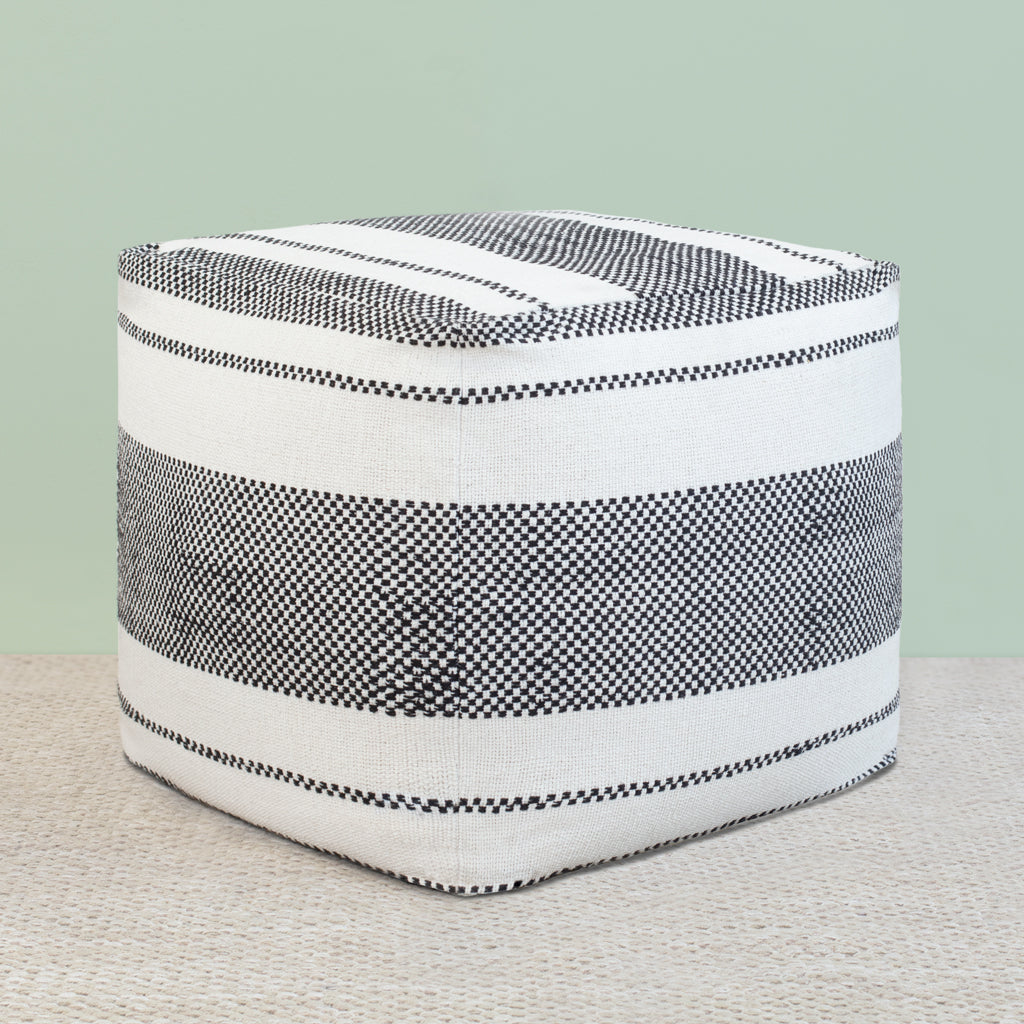 Bedroom inspiration and bedding decor | The Woven Multi Stripe Pouf Duvet Cover | Crane and Canopy