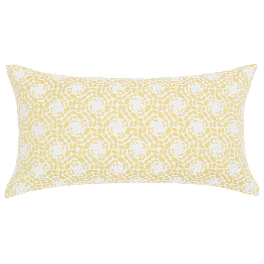 Bedroom inspiration and bedding decor | White and Yellow Blossom Throw Pillow Duvet Cover | Crane and Canopy