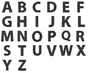 Image of all the letters in Block