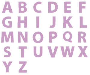 Image of all the letters in Block