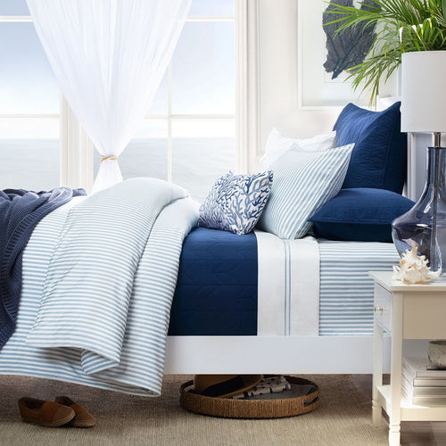Navy and outlet white euro shams
