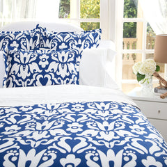 Bedroom inspiration and bedding decor | Cobalt Blue Montgomery Duvet Cover | Crane and Canopy
