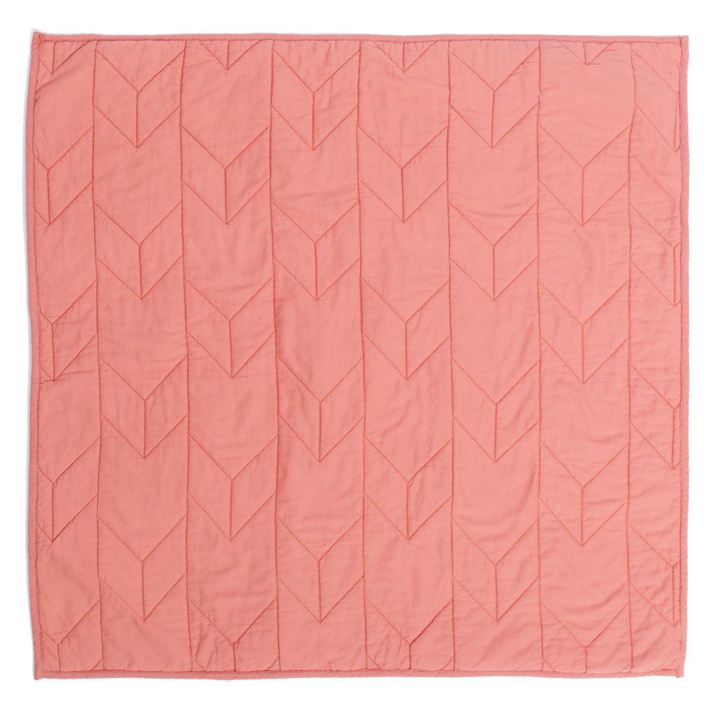Coral Chevron Quilt Euro Sham