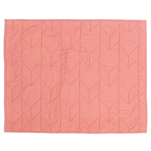 Coral Chevron Quilt Sham Pair