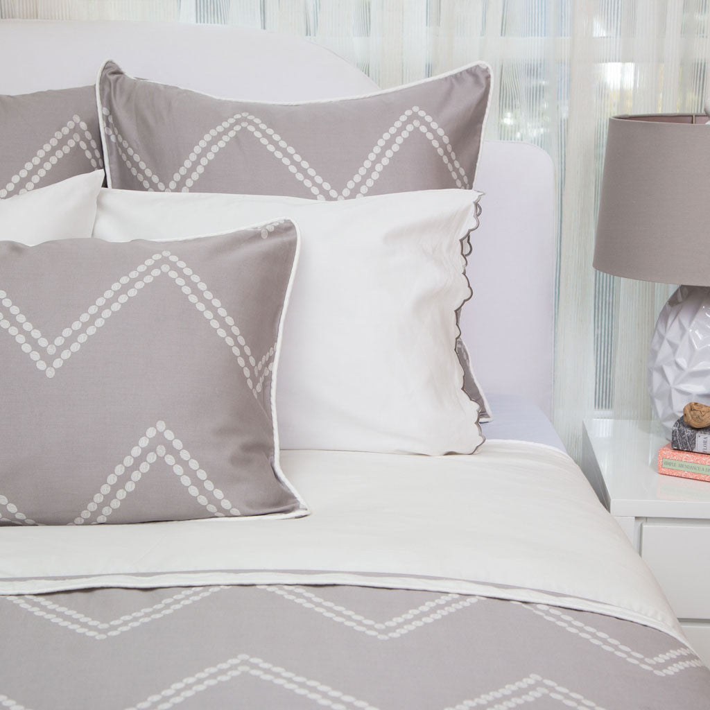 Bedroom inspiration and bedding decor | The Cora Gray Duvet Cover | Crane and Canopy