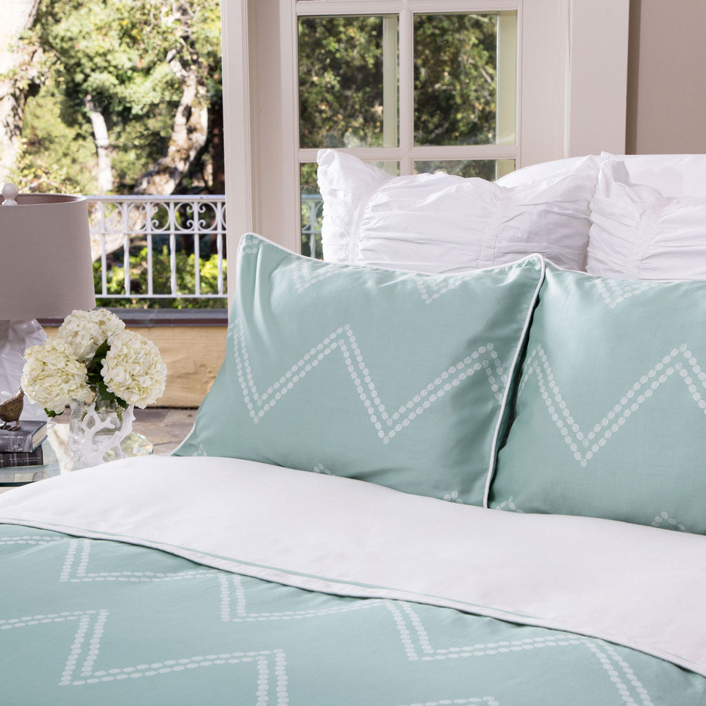 Bedroom inspiration and bedding decor | The Cora Green Duvet Cover | Crane and Canopy