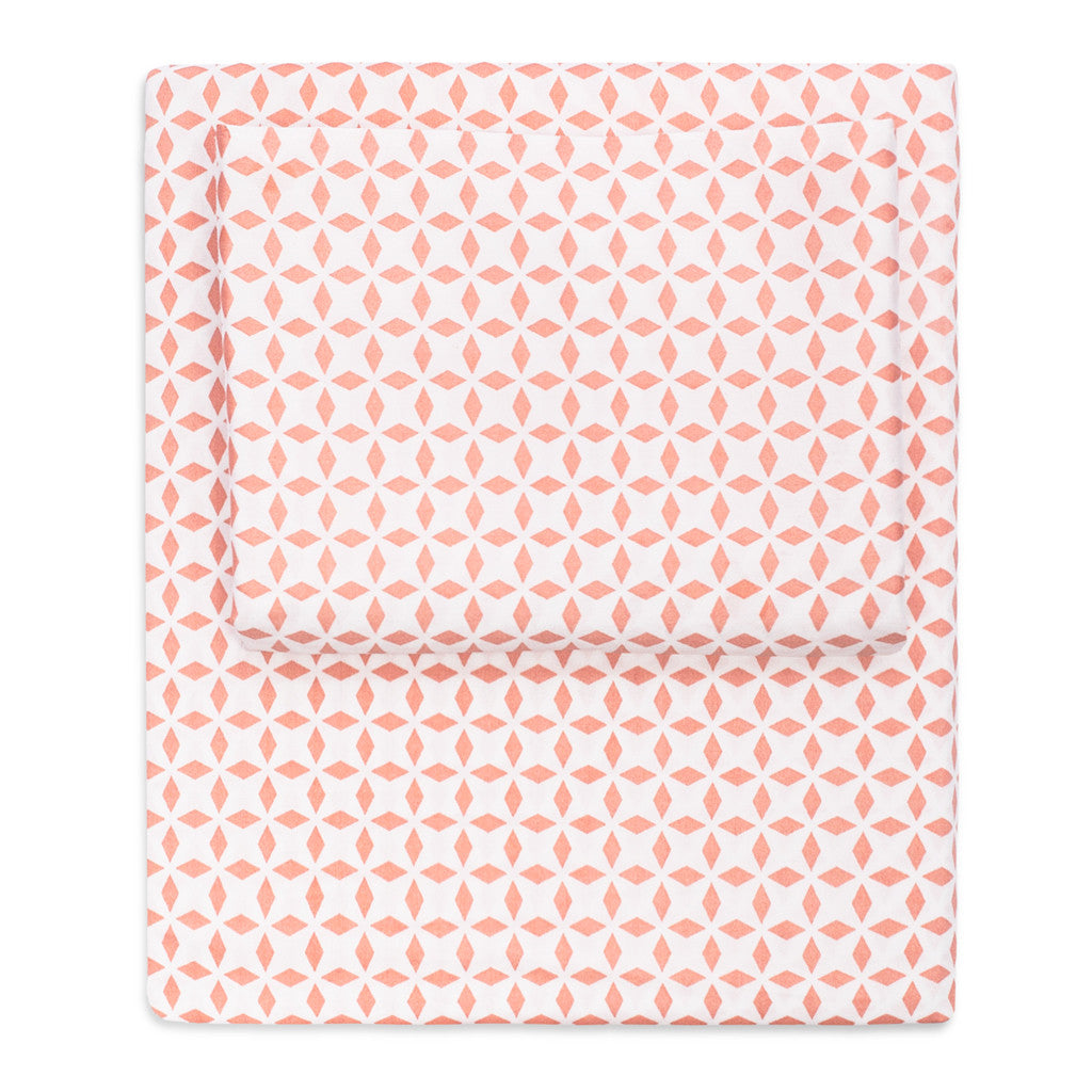 Bedroom inspiration and bedding decor | Coral Morning Glory Sheet Set (Fitted, Flat, & Pillow Cases)s | Crane and Canopy