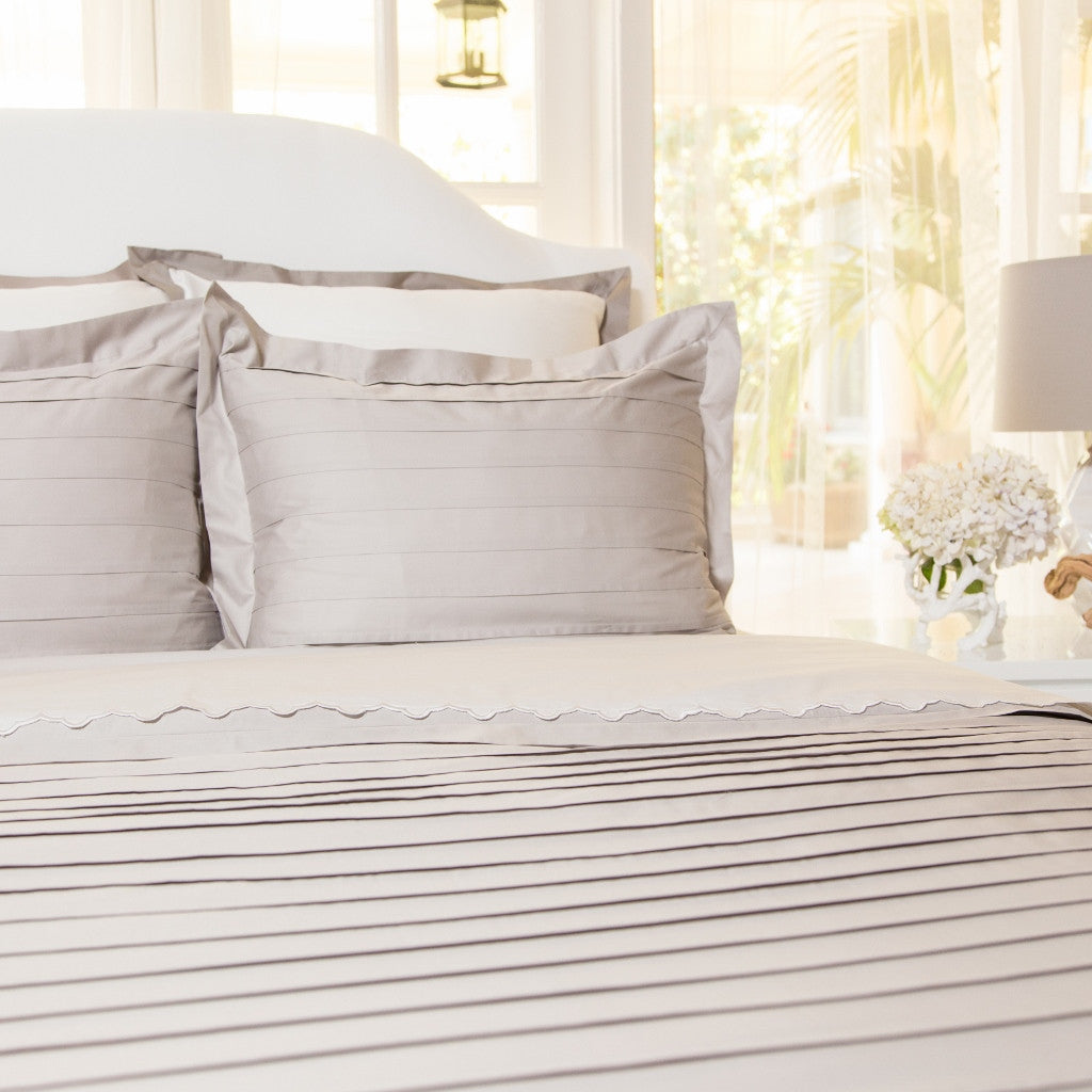 Bedroom inspiration and bedding decor | The Cortland Gray Duvet Cover | Crane and Canopy