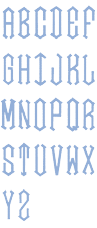 Image of all the letters in Diamond