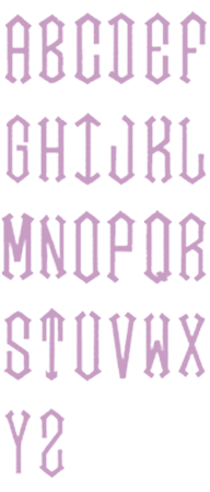 Image of all the letters in Diamond