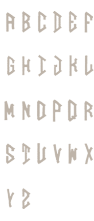 Image of all the letters in Diamond