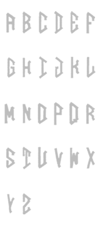 Image of all the letters in Diamond