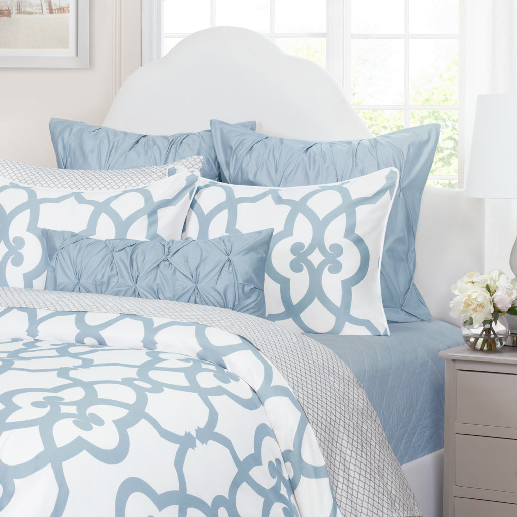Bedroom inspiration and bedding decor | French Blue Florentine Duvet Cover Duvet Cover | Crane and Canopy