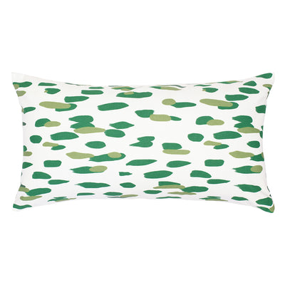 Green Brushstrokes Throw Pillow
