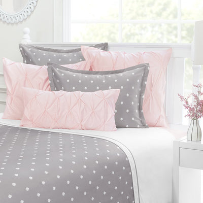 Pink and sale grey bedding