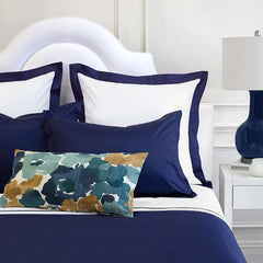 Bedroom inspiration and bedding decor | Navy Blue Hayes Nova Duvet Cover | Crane and Canopy
