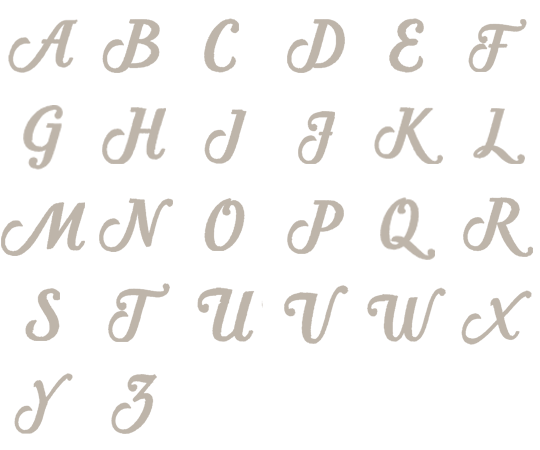 Image of all the letters in Classic