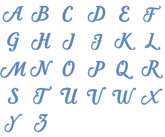 Image of all the letters in Classic
