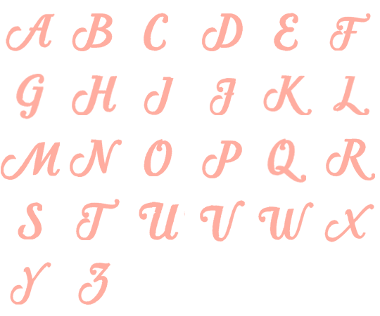 Image of all the letters in Classic