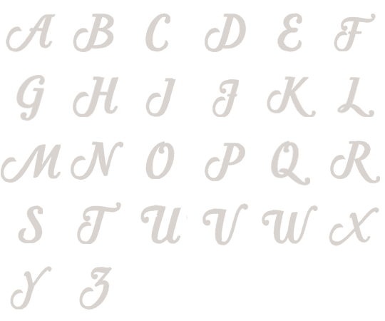 Image of all the letters in Classic