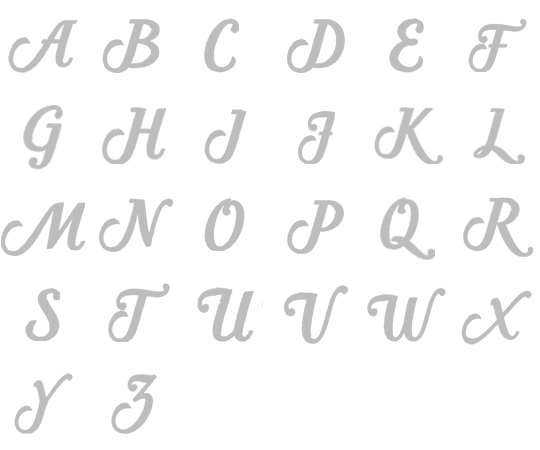 Image of all the letters in Classic