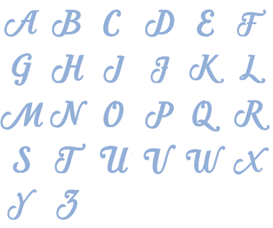 Image of all the letters in Classic