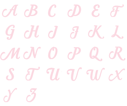 Image of all the letters in Classic