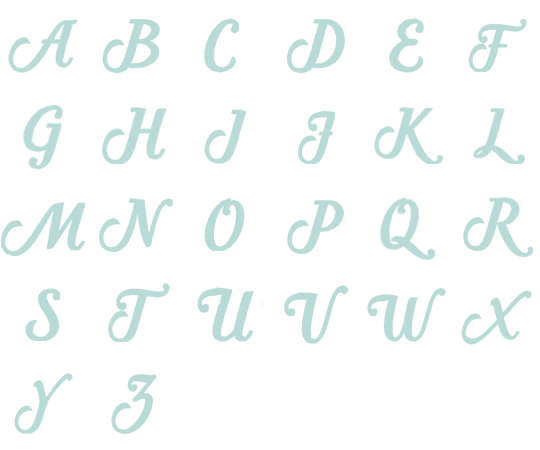 Image of all the letters in Classic