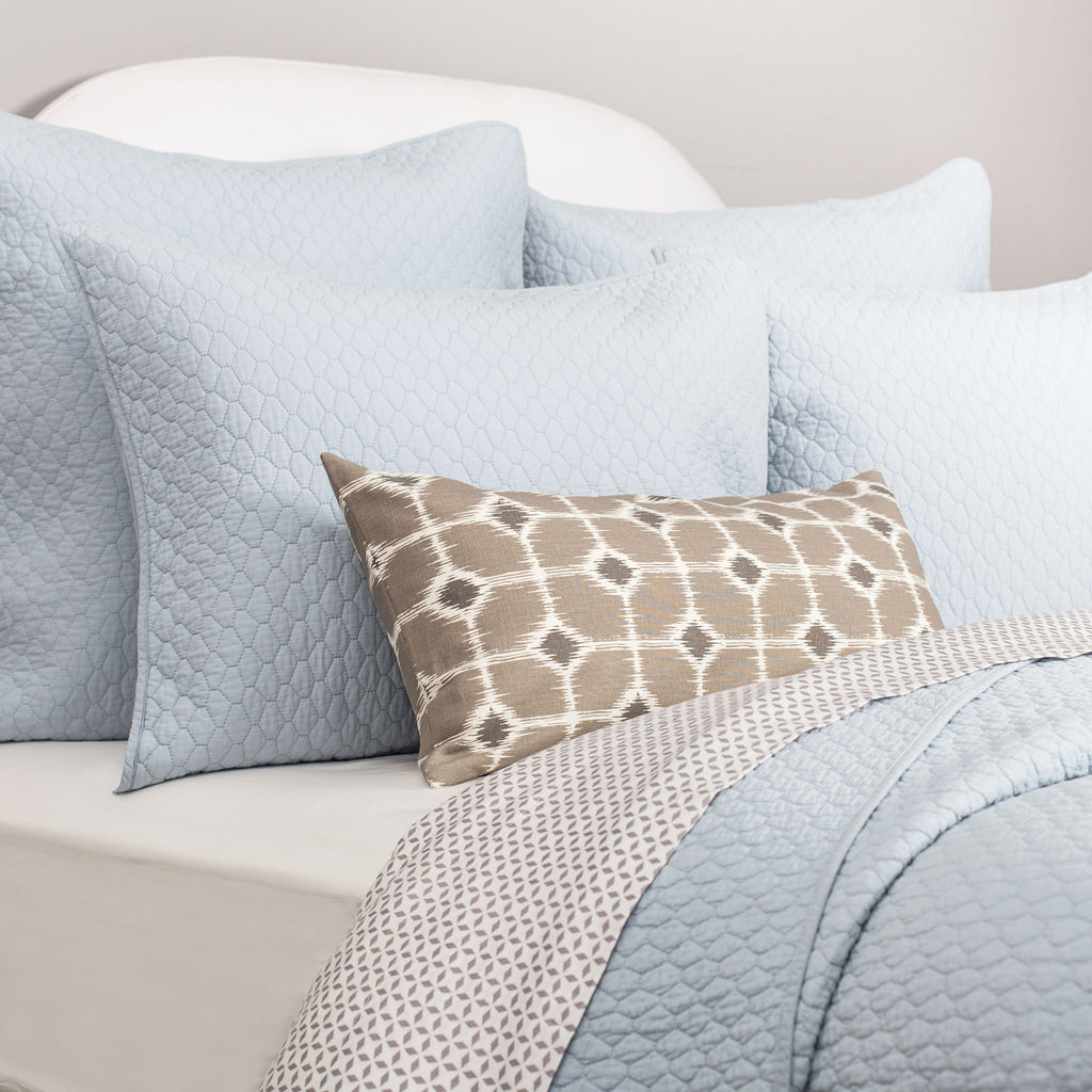 Bedroom inspiration and bedding decor | Light Blue Cloud Quilt Sham Pair Duvet Cover | Crane and Canopy