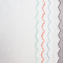 The Light Blue Scalloped Embroidered Sheet Set