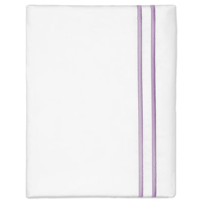 Lilac Purple Lines Embroidered Pillowcase Pair
