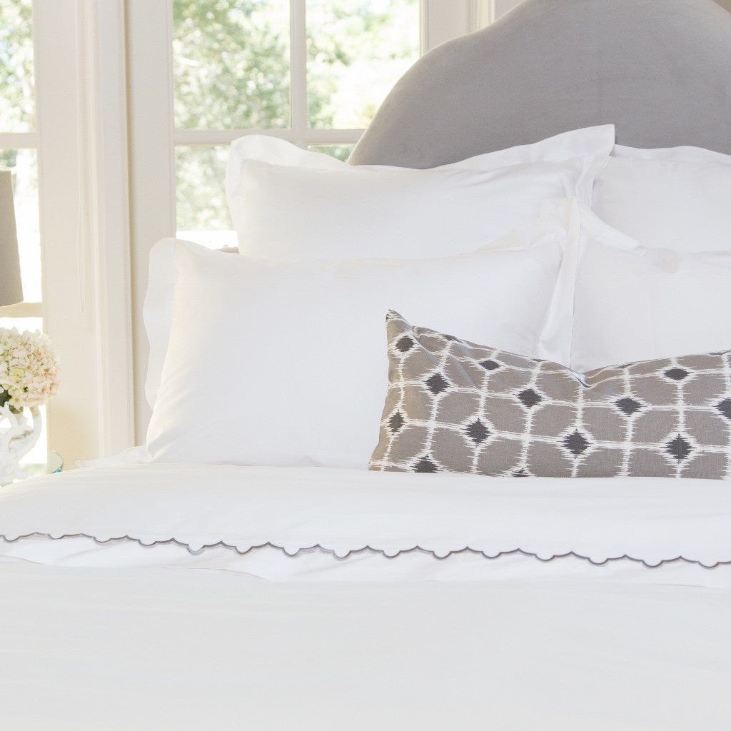 Bedroom inspiration and bedding decor | Peninsula Soft White Euro Sham Duvet Cover | Crane and Canopy