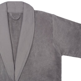 grey-plush-cotton-bathrobe