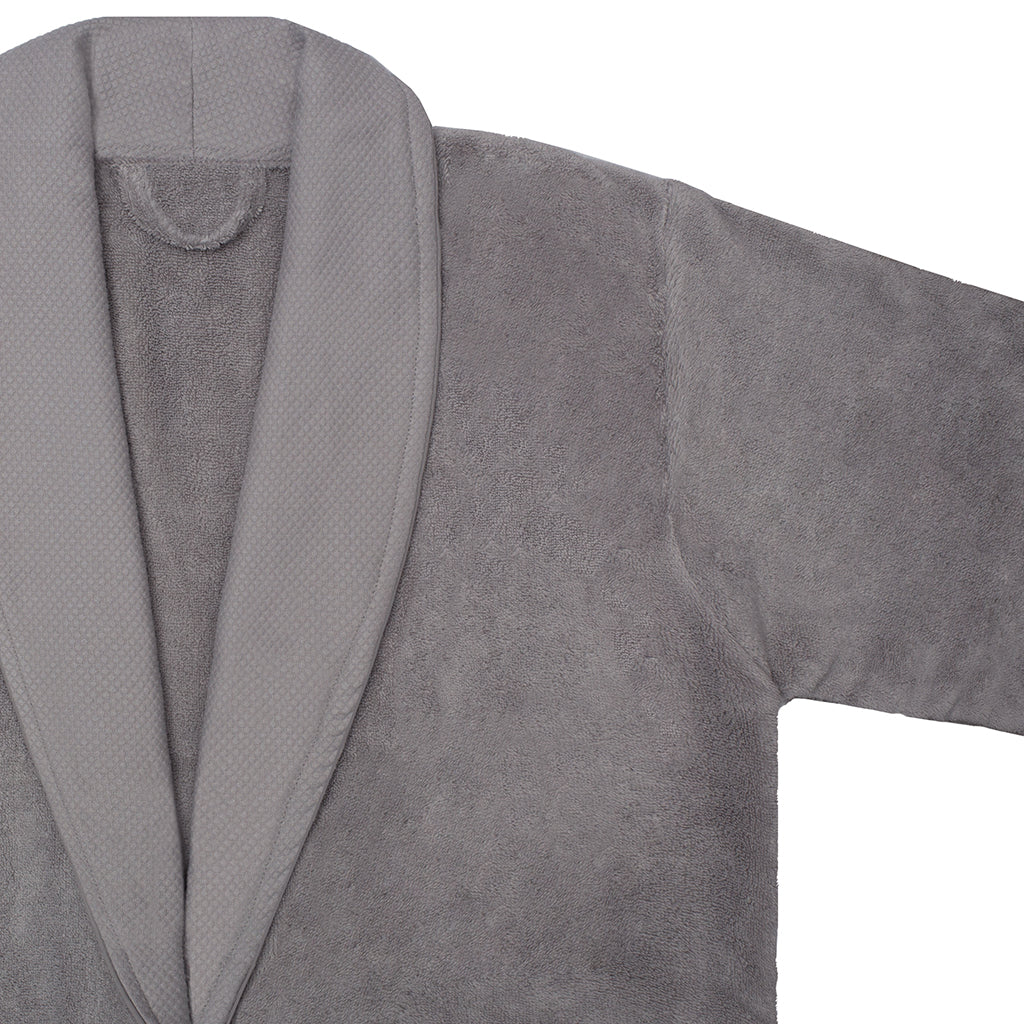 grey-plush-cotton-bathrobe
