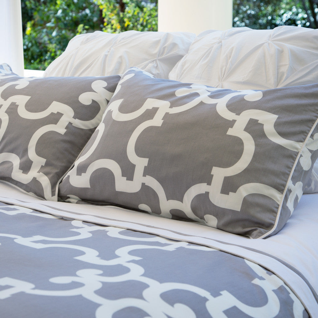 Bedroom inspiration and bedding decor | Grey Noe Sham Pair Duvet Cover | Crane and Canopy