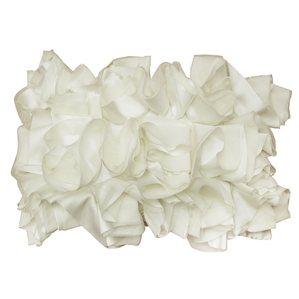The Off White Ruffled Pillow
