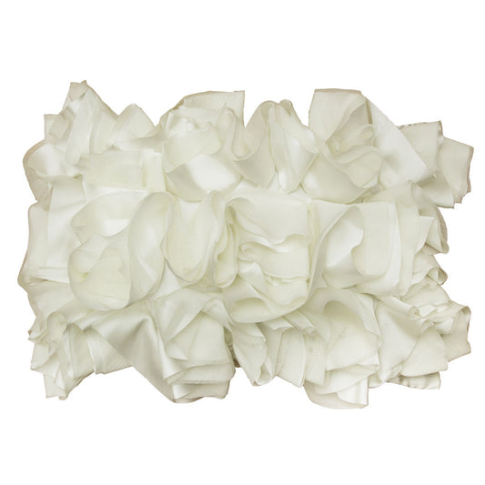 The Off White Ruffled Pillow