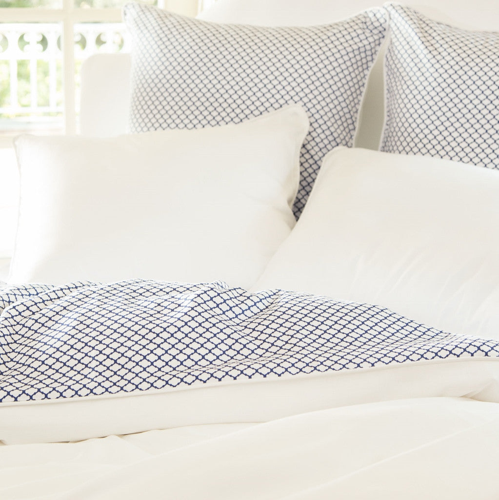 Bedroom inspiration and bedding decor | Blue Page Sham Pair Duvet Cover | Crane and Canopy