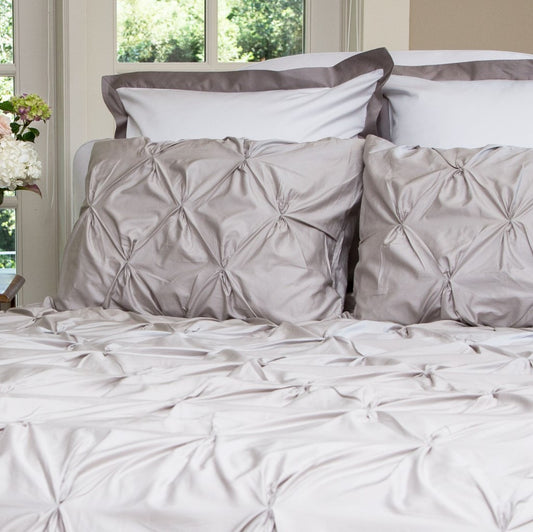 The Valencia Dove Grey Pintuck