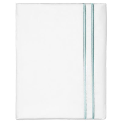 Porcelain Green Lines Embroidered Pillowcase Pair