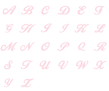 Image of all the letters in Script